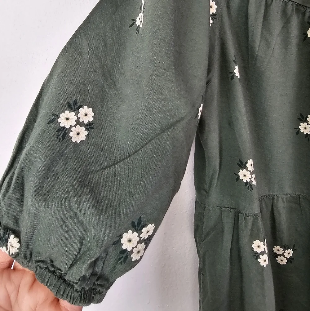 Old Navy Green Floral Mini Dress